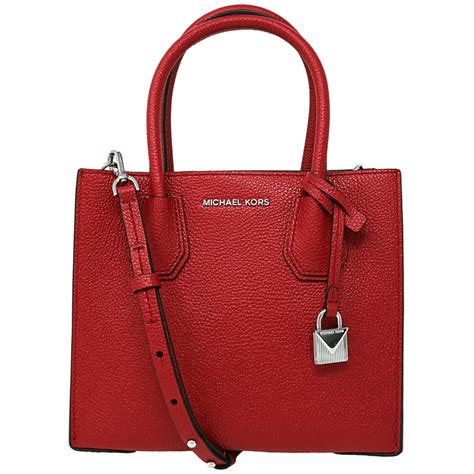 michael kors mercer red studded|michael kors leather tote.